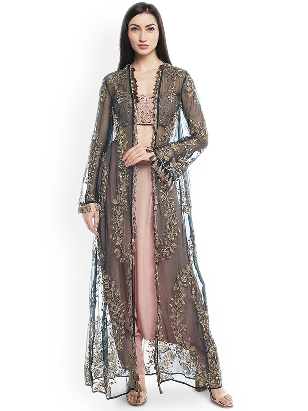 Payal Singhal Embroidered Duster Jacket With Bustier & Low Crotch Pant Co-Ords, Pink
Payal Singhal Embroidered Duster Jacket With Bustier & Low Crotch Pant Co-Ords, Pink