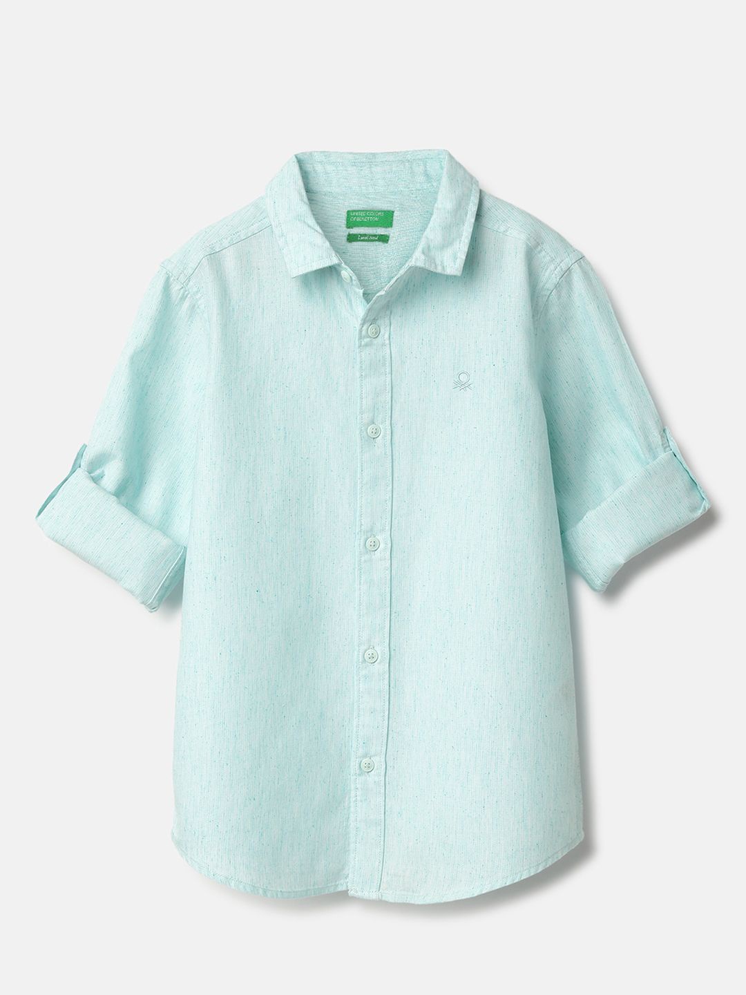 United Colors of Benetton Boys Classic Spread Collar Solid Cotton Casual Shirt, Blue
United Colors of Benetton Boys Classic Spread Collar Solid Cotton Casual Shirt, Blue