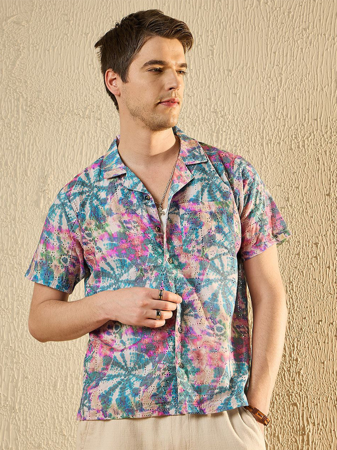Modeve Men Spread Collar Floral Printed Casual Shirt, Multi 
Modeve Men Spread Collar Floral Printed Casual Shirt, Multi