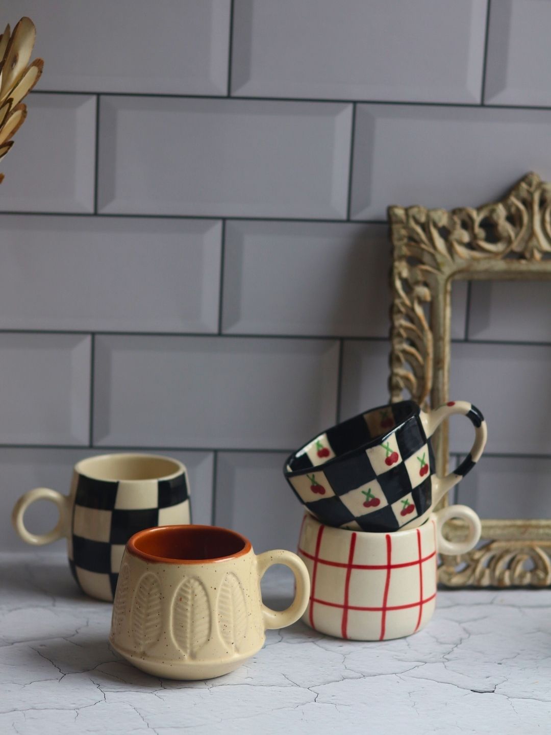 WEAVING HOMES White & Black 4 Pieces Printed Monochrome Ceramic Glossy Mugs 230ml each
WEAVING HOMES White & Black 4 Pieces Printed Monochrome Ceramic Glossy Mugs 230ml each