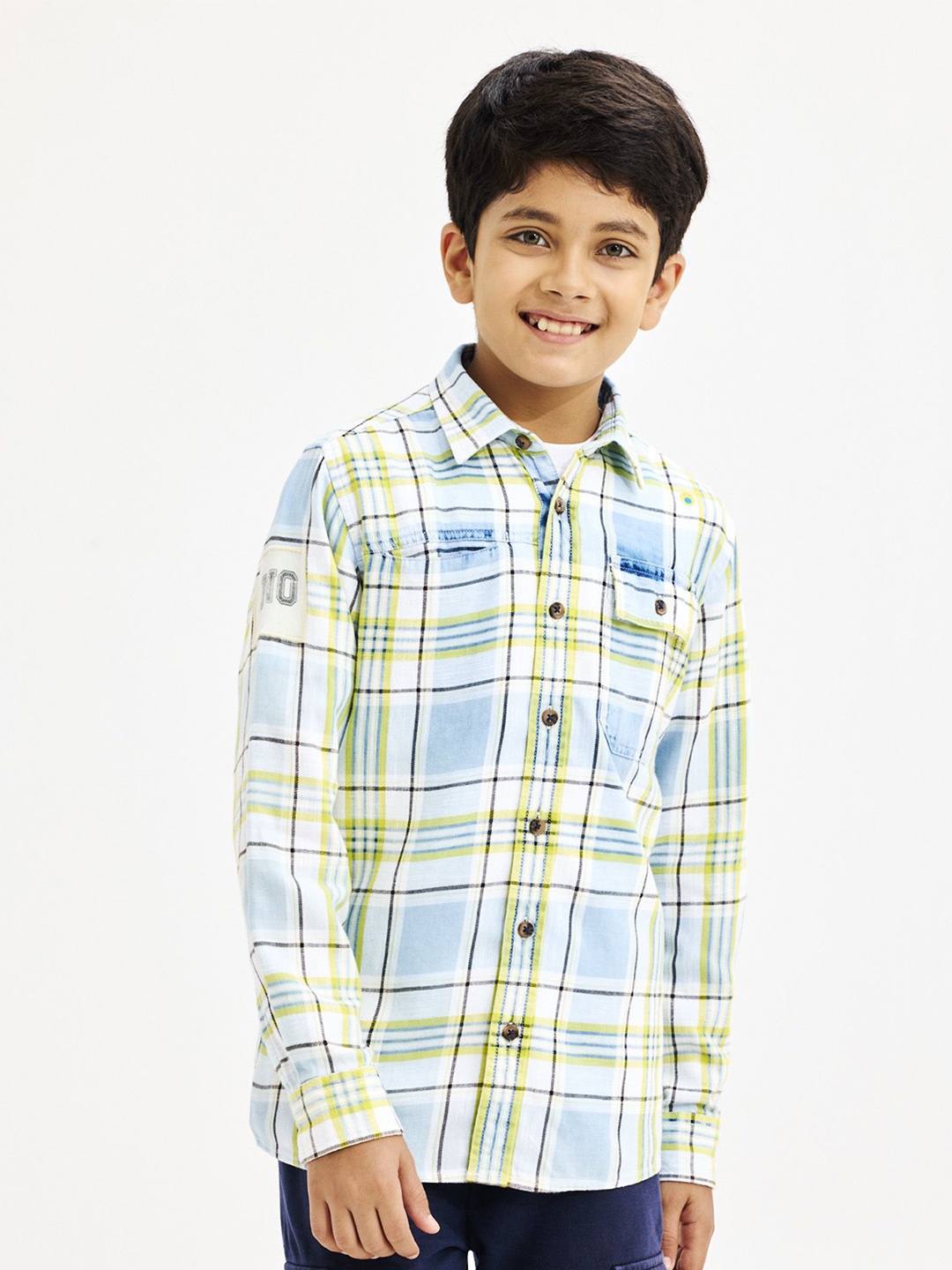 NO MONDAYS Boys Relaxed Spread Collar Tartan Checked Cotton Casual Shirt, Lime green
NO MONDAYS Boys Relaxed Spread Collar Tartan Checked Cotton Casual Shirt, Lime green