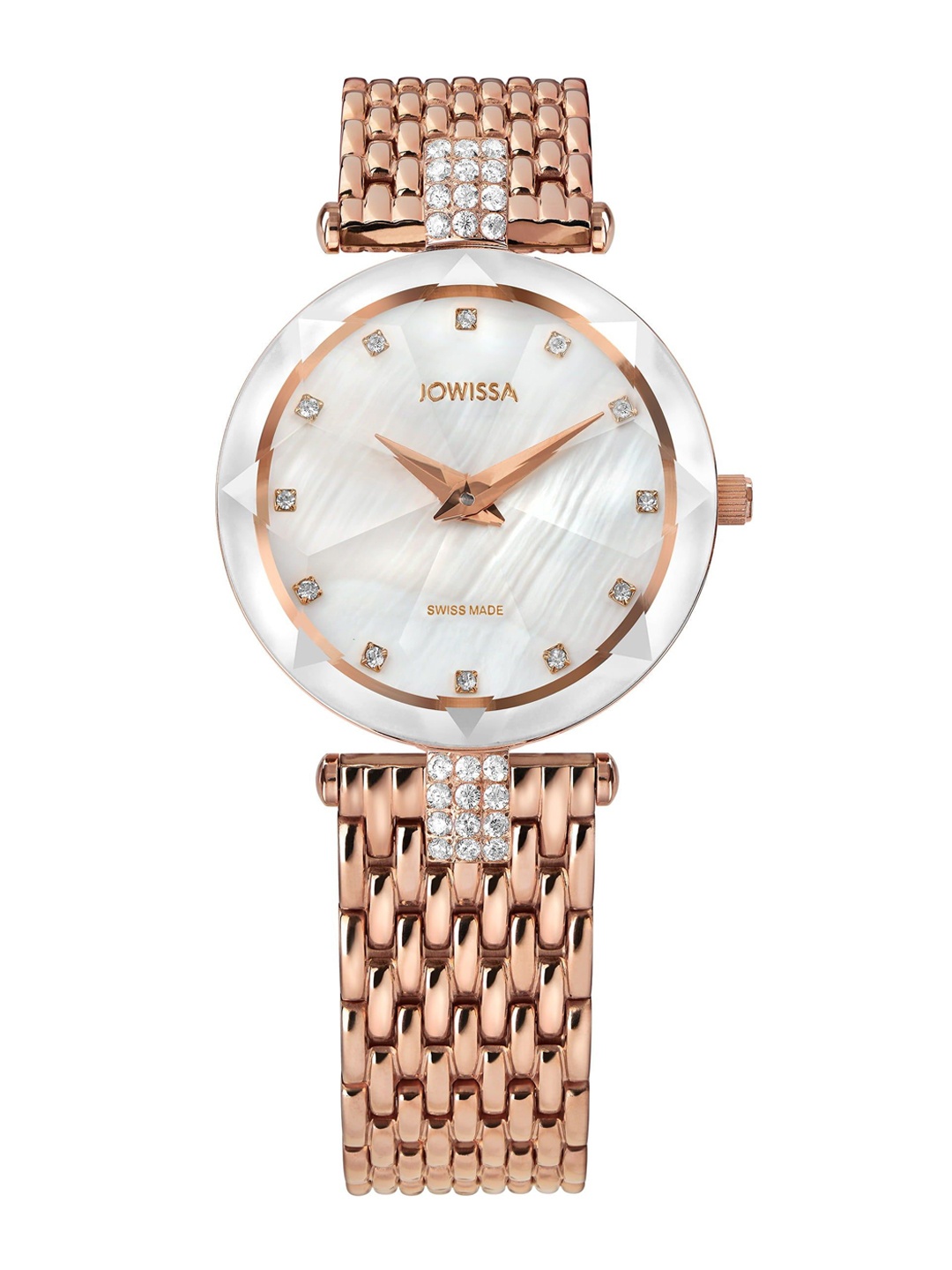 JOWISSA Woman Swiss Made Facet Strass Quartz White Dial Analog Watch - J5.774.M, Rose gold
JOWISSA Woman Swiss Made Facet Strass Quartz White Dial Analog Watch - J5.774.M, Rose gold