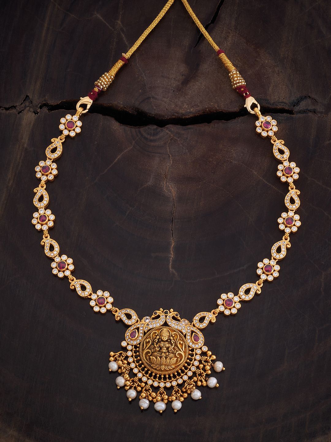Kushal's Fashion Jewellery Gold Plated 92.5 Pure Silver Cubic Zirconia Temple Necklace
Kushal's Fashion Jewellery Gold Plated 92.5 Pure Silver Cubic Zirconia Temple Necklace