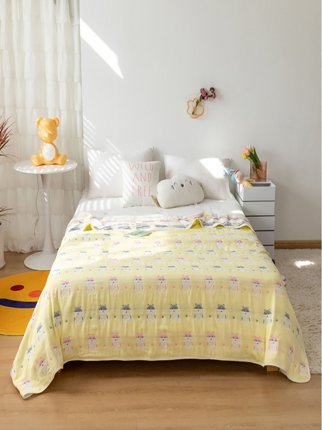 JC HOME Yellow Cartoon Characters Printed Pure Cotton AC Room 400 GSM Single Bed Quilt
JC HOME Yellow Cartoon Characters Printed Pure Cotton AC Room 400 GSM Single Bed Quilt