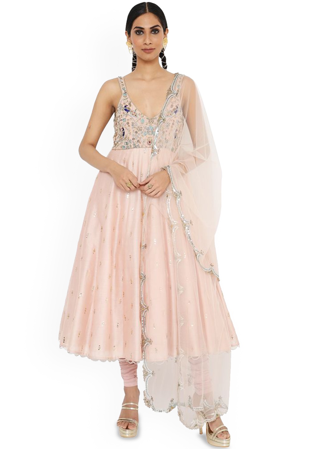 Payal Singhal Ethnic Motifs Gotta Patti Anarkali Kurta with Churidar & With Dupatta, Pink
Payal Singhal Ethnic Motifs Gotta Patti Anarkali Kurta with Churidar & With Dupatta, Pink