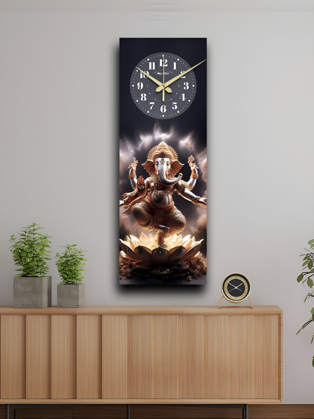 OLIVE TREE Brown & Black Lord Ganesha Printed Rectangle Shaped Wooden Analogue Wall Clock
OLIVE TREE Brown & Black Lord Ganesha Printed Rectangle Shaped Wooden Analogue Wall Clock