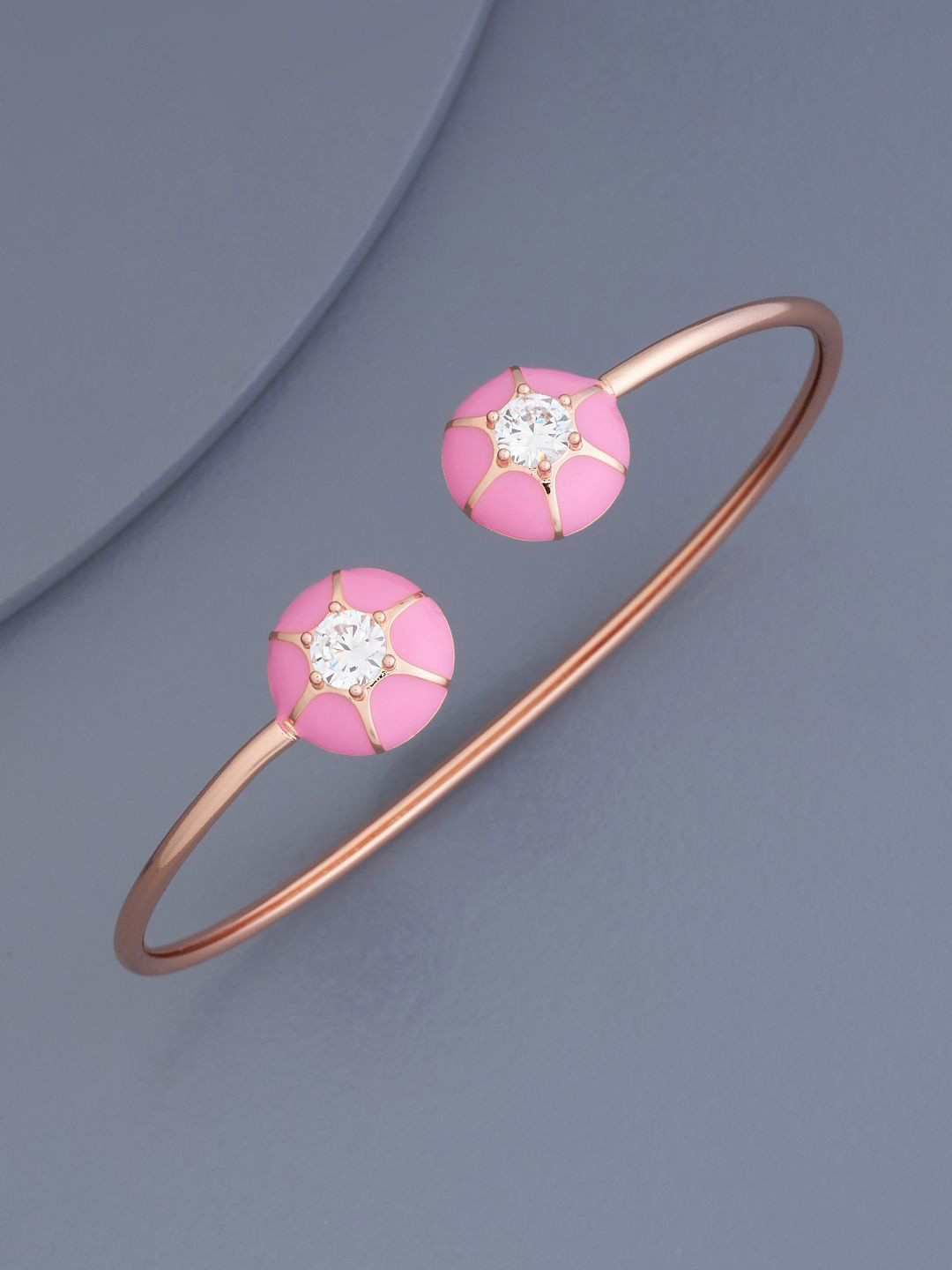 Kushal's Fashion Jewellery Rose Gold-Plated Cubic Zirconia Kada Bracelet
Kushal's Fashion Jewellery Rose Gold-Plated Cubic Zirconia Kada Bracelet