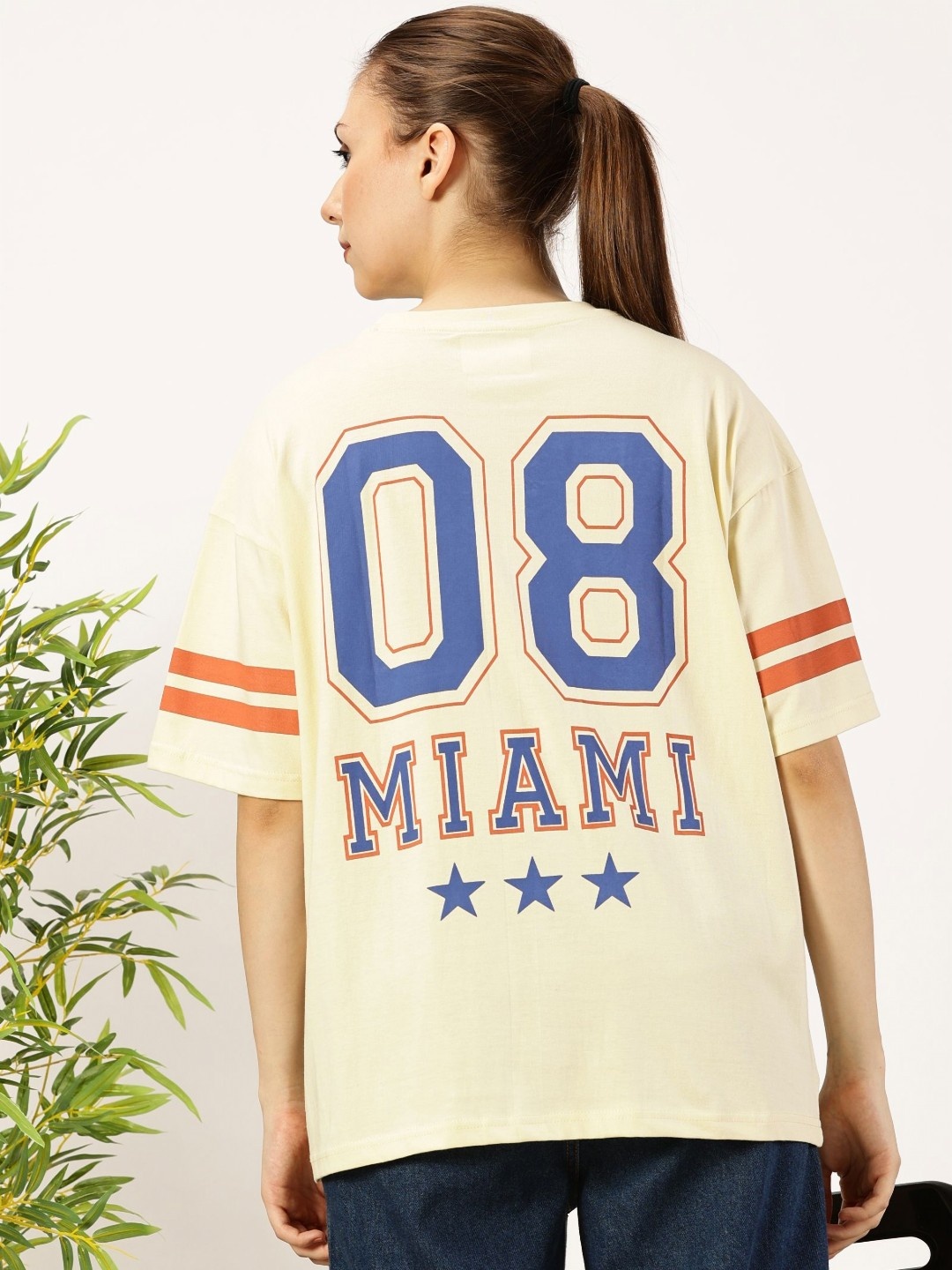 THE HOLLANDER Women Typography Printed Round Neck Cotton Oversized T-shirt, Off white
THE HOLLANDER Women Typography Printed Round Neck Cotton Oversized T-shirt, Off white