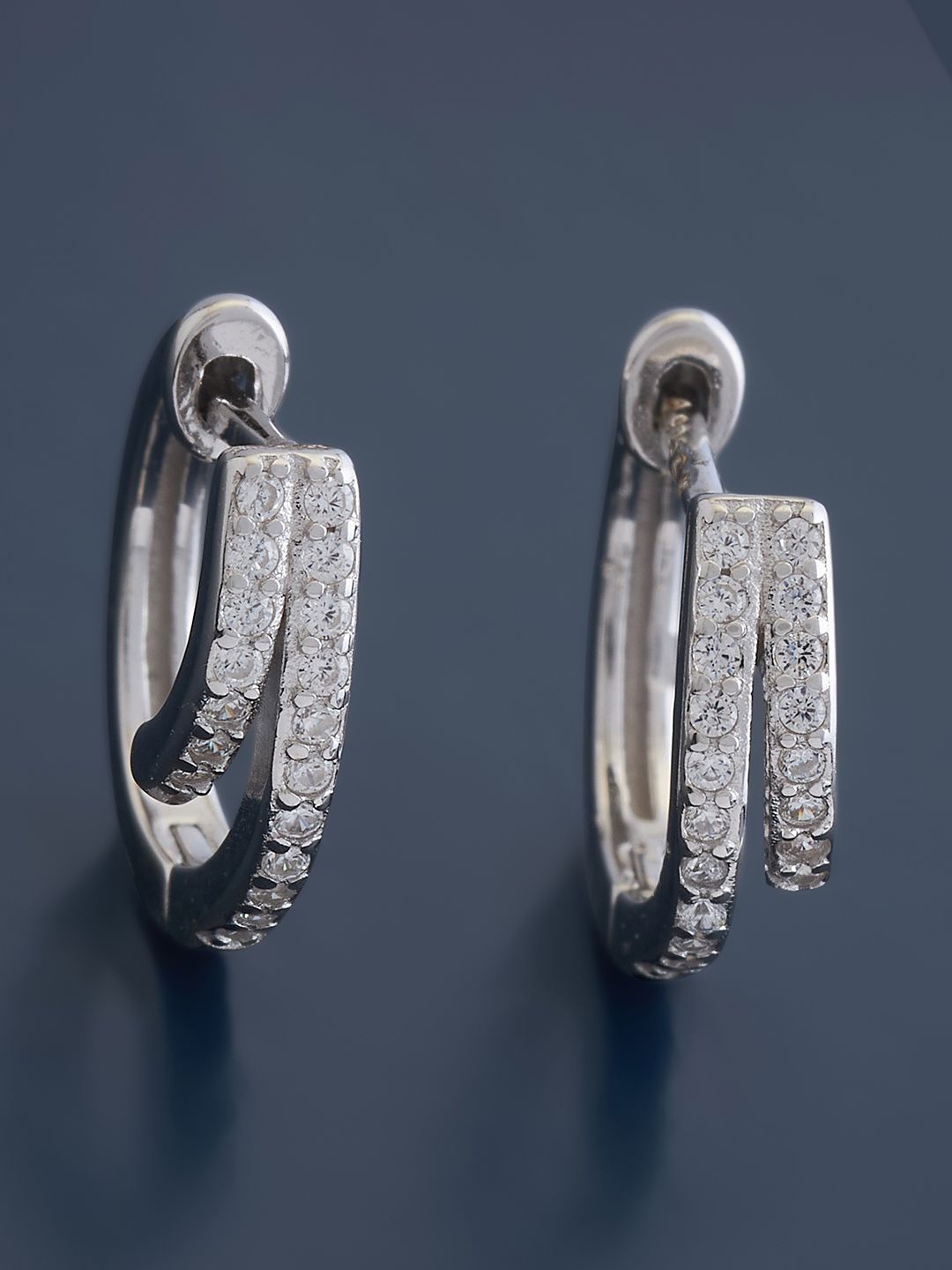 Kushal's Fashion Jewellery 92.5 Pure Silver Rhodium-Plated Cubic Zirconia Hoop Earrings, White
Kushal's Fashion Jewellery 92.5 Pure Silver Rhodium-Plated Cubic Zirconia Hoop Earrings, White