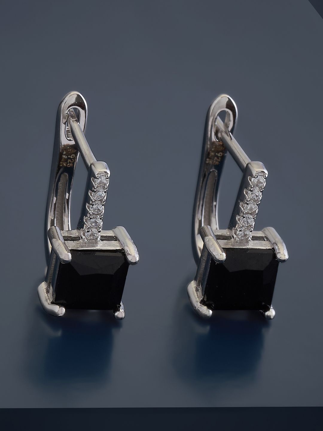 Kushal's Fashion Jewellery Sterling Silver Cubic Zirconia Rhodium-Plated Hoop Earrings, Black
Kushal's Fashion Jewellery Sterling Silver Cubic Zirconia Rhodium-Plated Hoop Earrings, Black