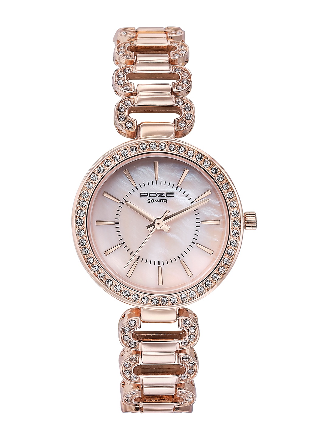 Sonata Women Poze Embellished Dial & Bracelet Style Straps Analogue Watch SP80086WM01W, Pink
Sonata Women Poze Embellished Dial & Bracelet Style Straps Analogue Watch SP80086WM01W, Pink