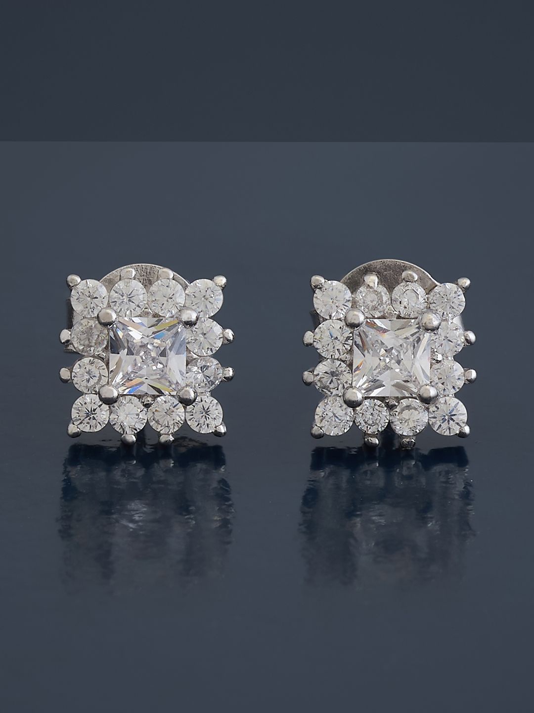 Kushal's Fashion Jewellery Rhodium-Plated 92.5 Pure Silver CZ Classic Studs Earrings, White
Kushal's Fashion Jewellery Rhodium-Plated 92.5 Pure Silver CZ Classic Studs Earrings, White