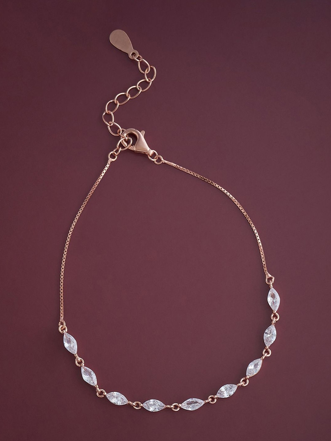 Kushal's Fashion Jewellery 92.5 Pure Silver Rose Gold-Plated CZ Wraparound Bracelet
Kushal's Fashion Jewellery 92.5 Pure Silver Rose Gold-Plated CZ Wraparound Bracelet