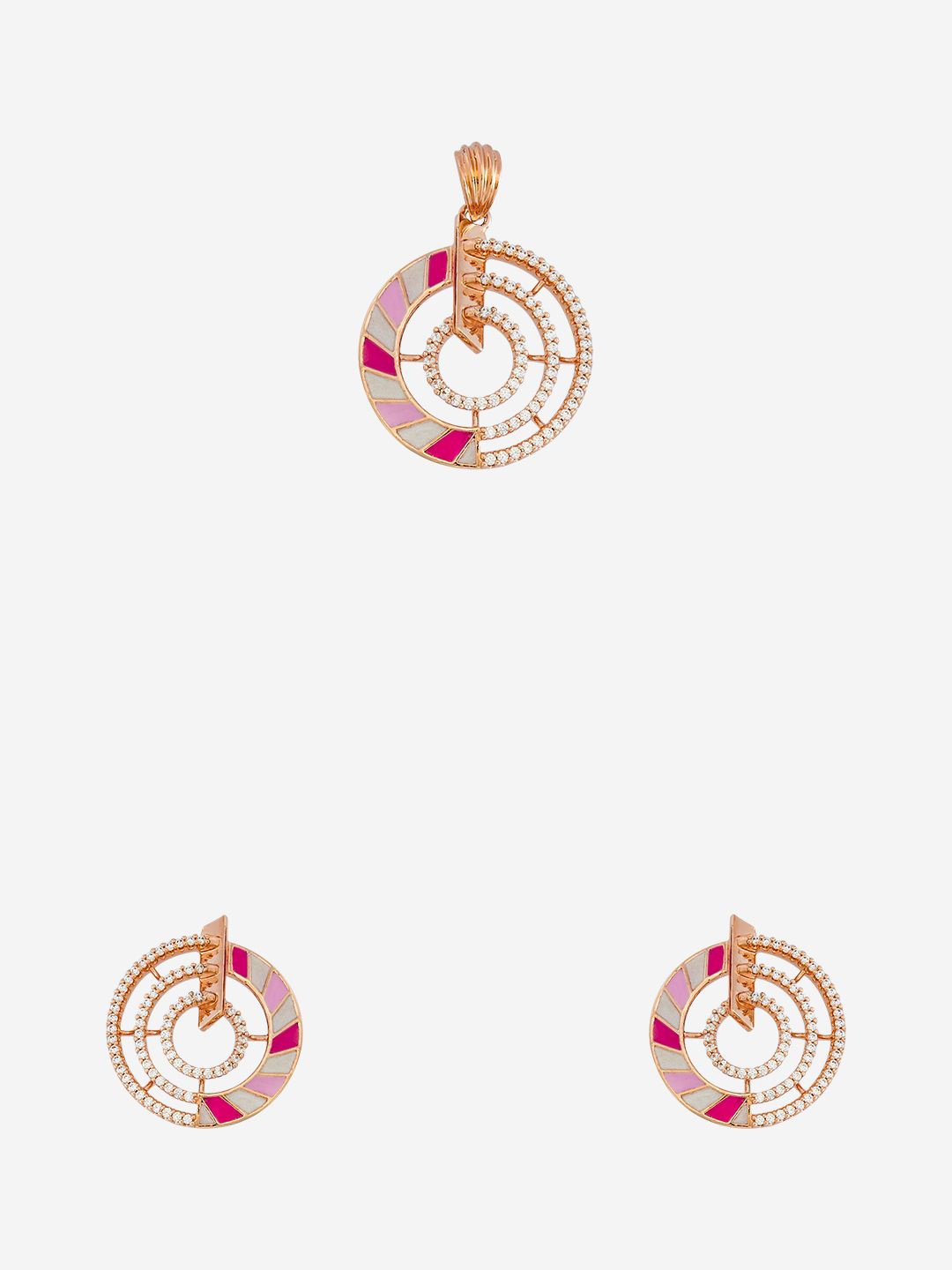 Kushal's Fashion Jewellery Rose Gold Plated Cubic Zirconia Stones Studded Jewellery Set
Kushal's Fashion Jewellery Rose Gold Plated Cubic Zirconia Stones Studded Jewellery Set