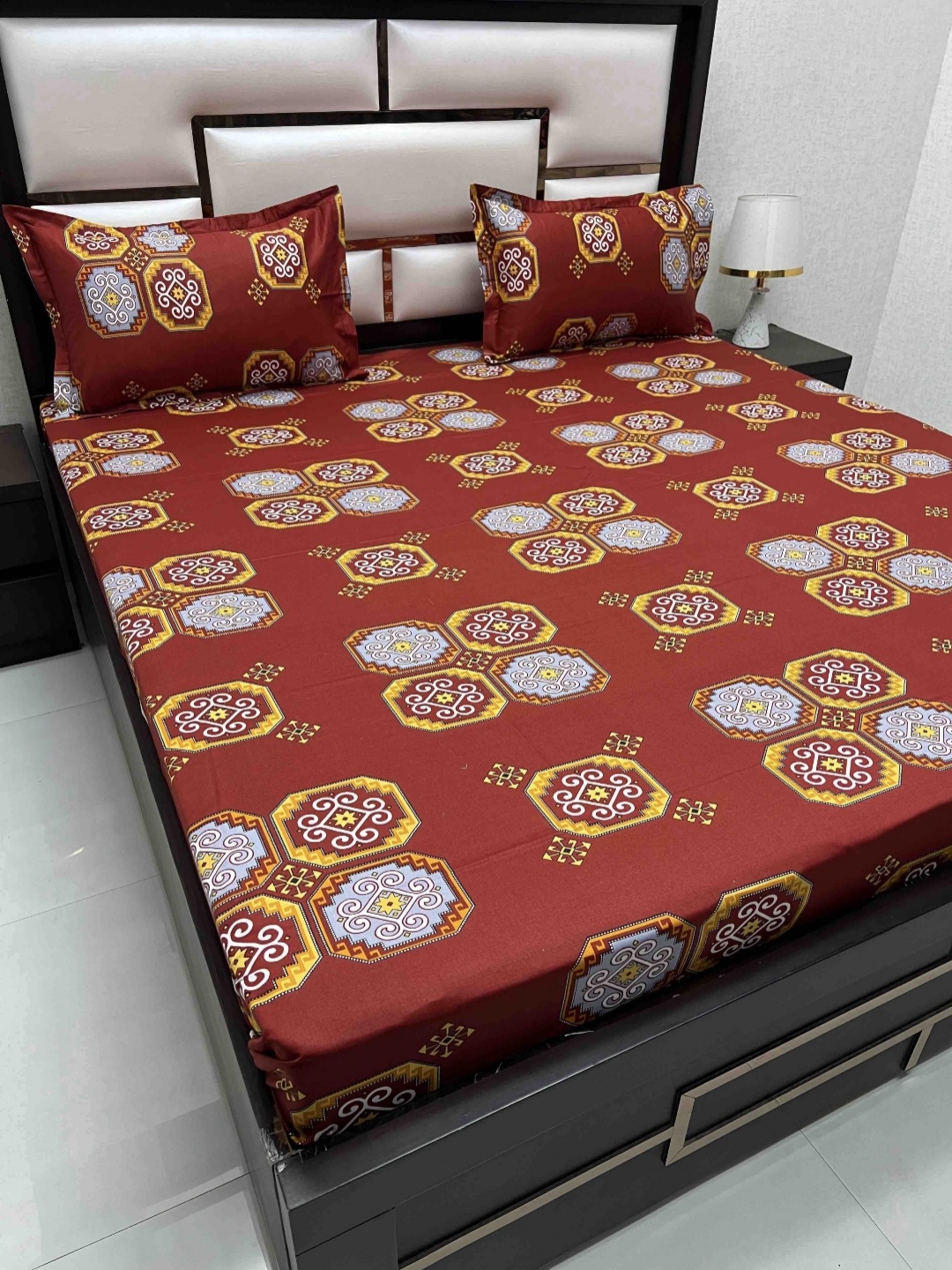 Pure Decor Red & Blue Ethnic Motifs Pure Cotton 350 TC King Bedsheet with 2 Pillow Covers
Pure Decor Red & Blue Ethnic Motifs Pure Cotton 350 TC King Bedsheet with 2 Pillow Covers