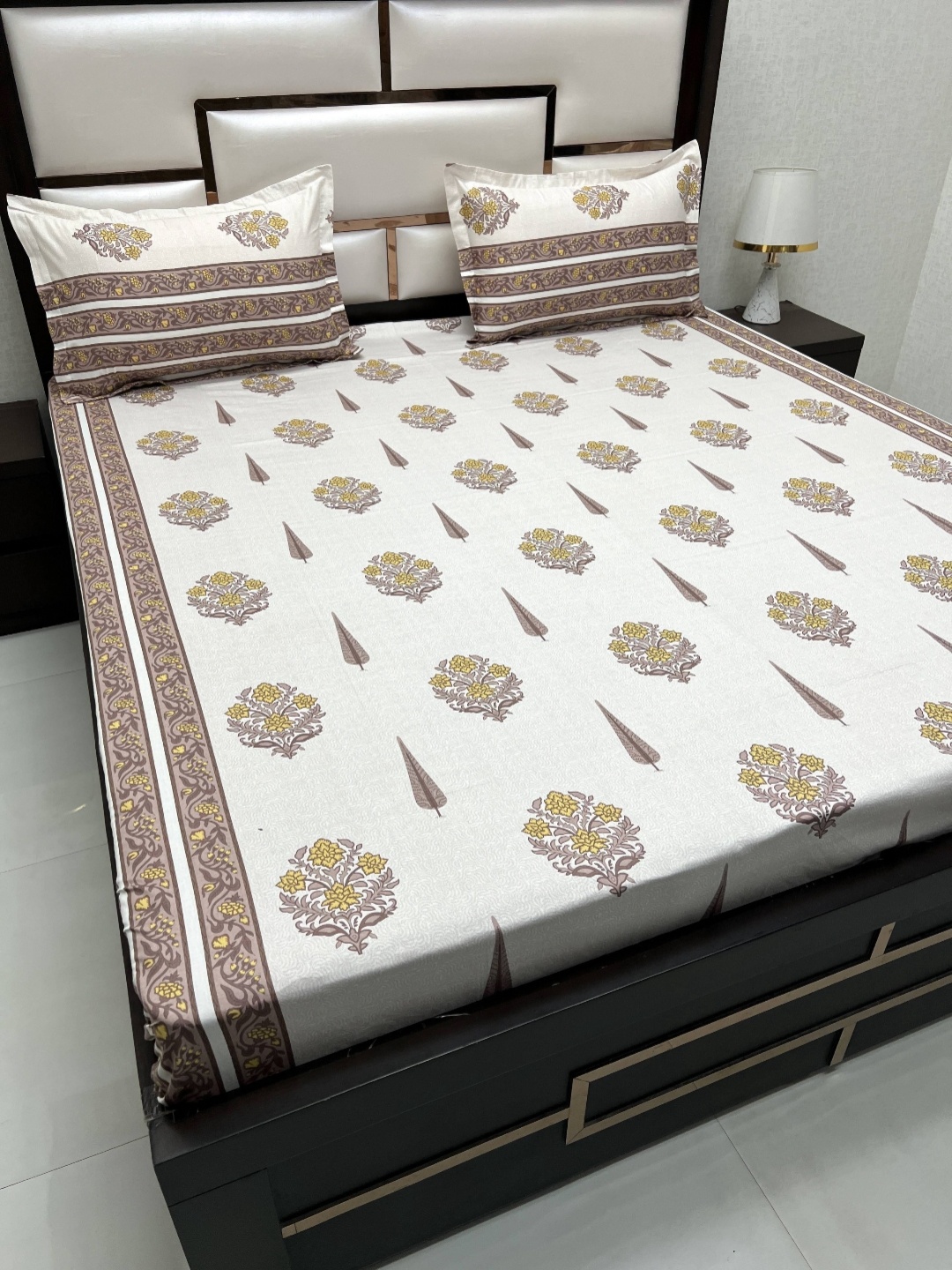 Pure Decor Brown & White Ethnic Motifs Pure Cotton Queen Bedsheet with 2 Pillow Covers
Pure Decor Brown & White Ethnic Motifs Pure Cotton Queen Bedsheet with 2 Pillow Covers