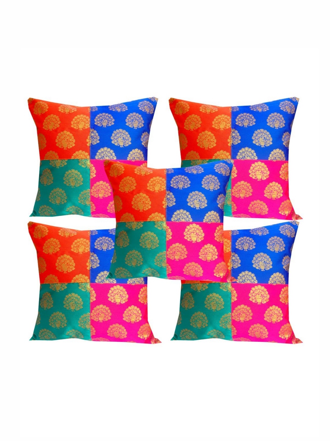 Pink Parrot Blue & Pink 5 Pieces Ethnic Motifs Printed Jacquard Square Cushion Covers
Pink Parrot Blue & Pink 5 Pieces Ethnic Motifs Printed Jacquard Square Cushion Covers