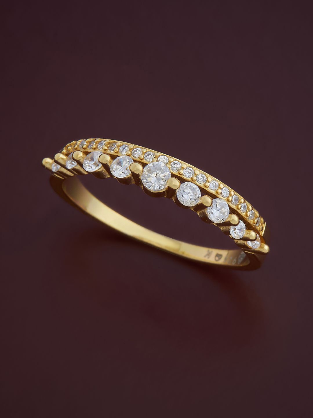 Kushal's Fashion Jewellery Sterling Silver Cubic Zirconia Gold-Plated Finger Ring
Kushal's Fashion Jewellery Sterling Silver Cubic Zirconia Gold-Plated Finger Ring