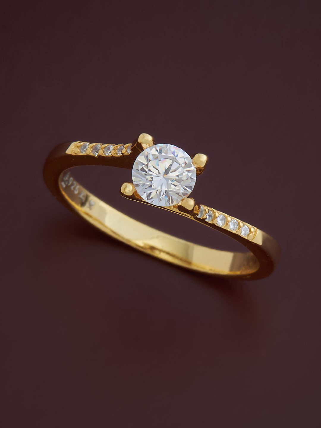 Kushal's Fashion Jewellery 92.5 Pure Silver Gold-Plated Cubic Zirconia Studded Finger Ring
Kushal's Fashion Jewellery 92.5 Pure Silver Gold-Plated Cubic Zirconia Studded Finger Ring
