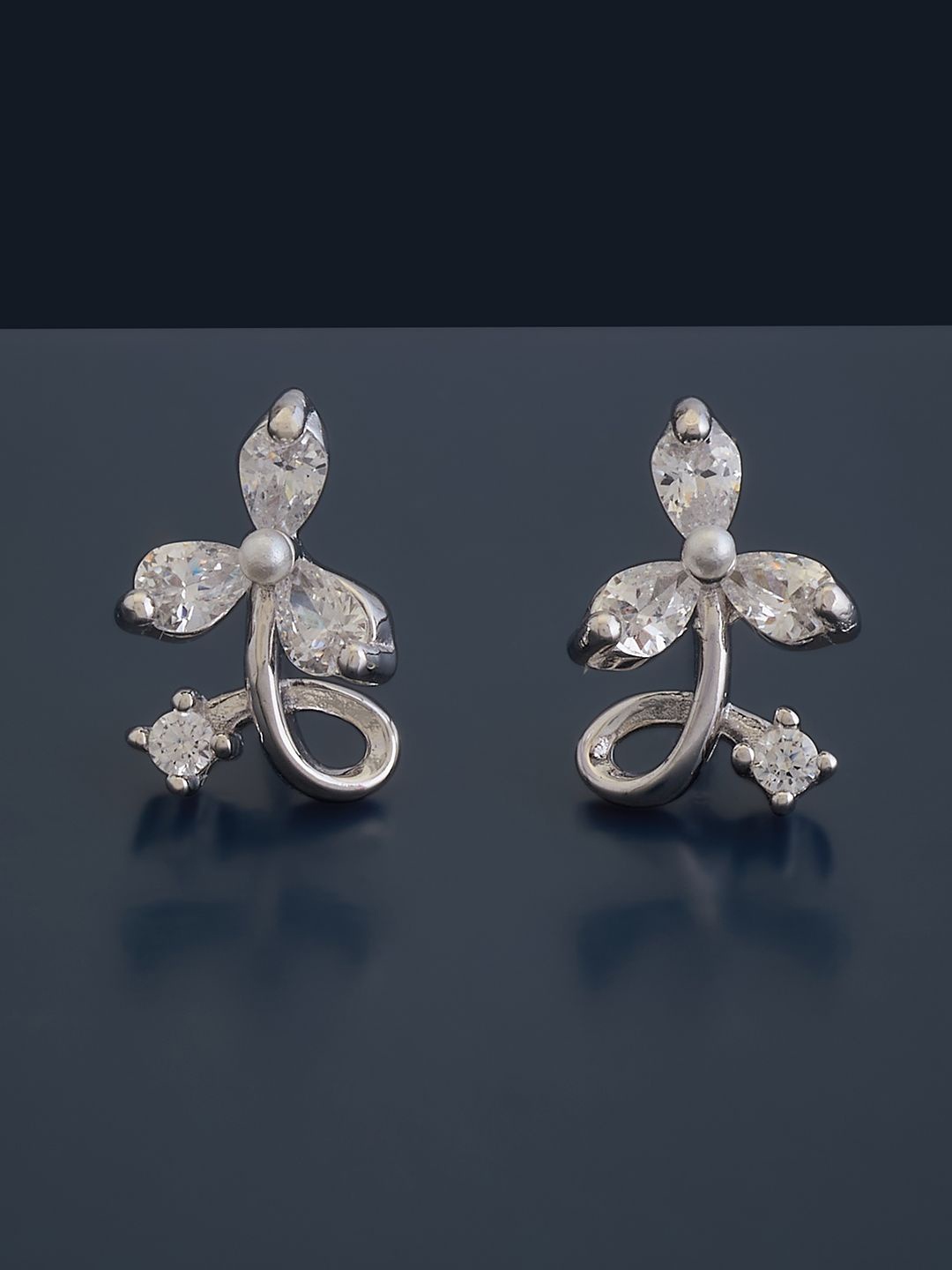 Kushal's Fashion Jewellery 92.5 Pure Silver Rhodium-Plated Cubic Zirconia Studded Studs
Kushal's Fashion Jewellery 92.5 Pure Silver Rhodium-Plated Cubic Zirconia Studded Studs