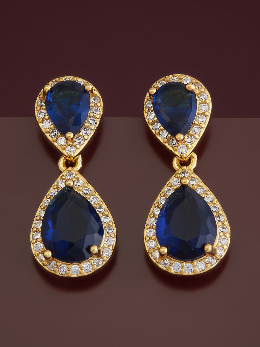 Kushal's Fashion Jewellery Sterling Silver Cubic Zirconia Gold-Plated Drop Earrings
Kushal's Fashion Jewellery Sterling Silver Cubic Zirconia Gold-Plated Drop Earrings