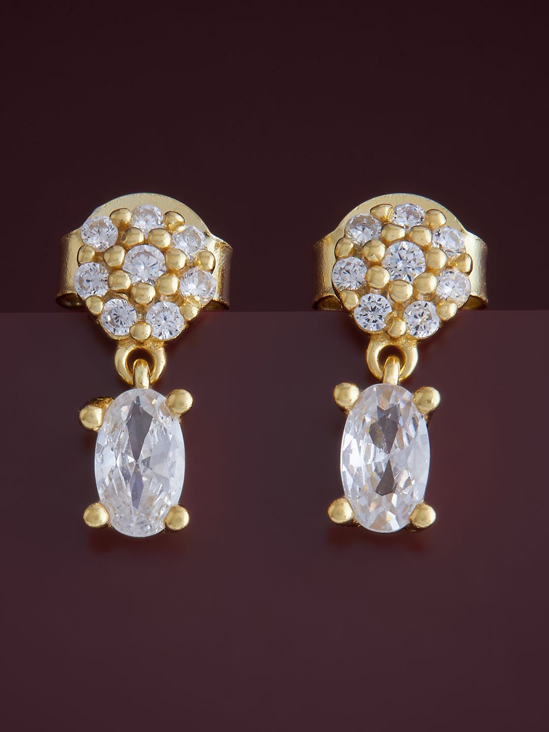 Kushal's Fashion Jewellery Sterling Silver Cubic Zirconia Gold-Plated Drop Earrings
Kushal's Fashion Jewellery Sterling Silver Cubic Zirconia Gold-Plated Drop Earrings