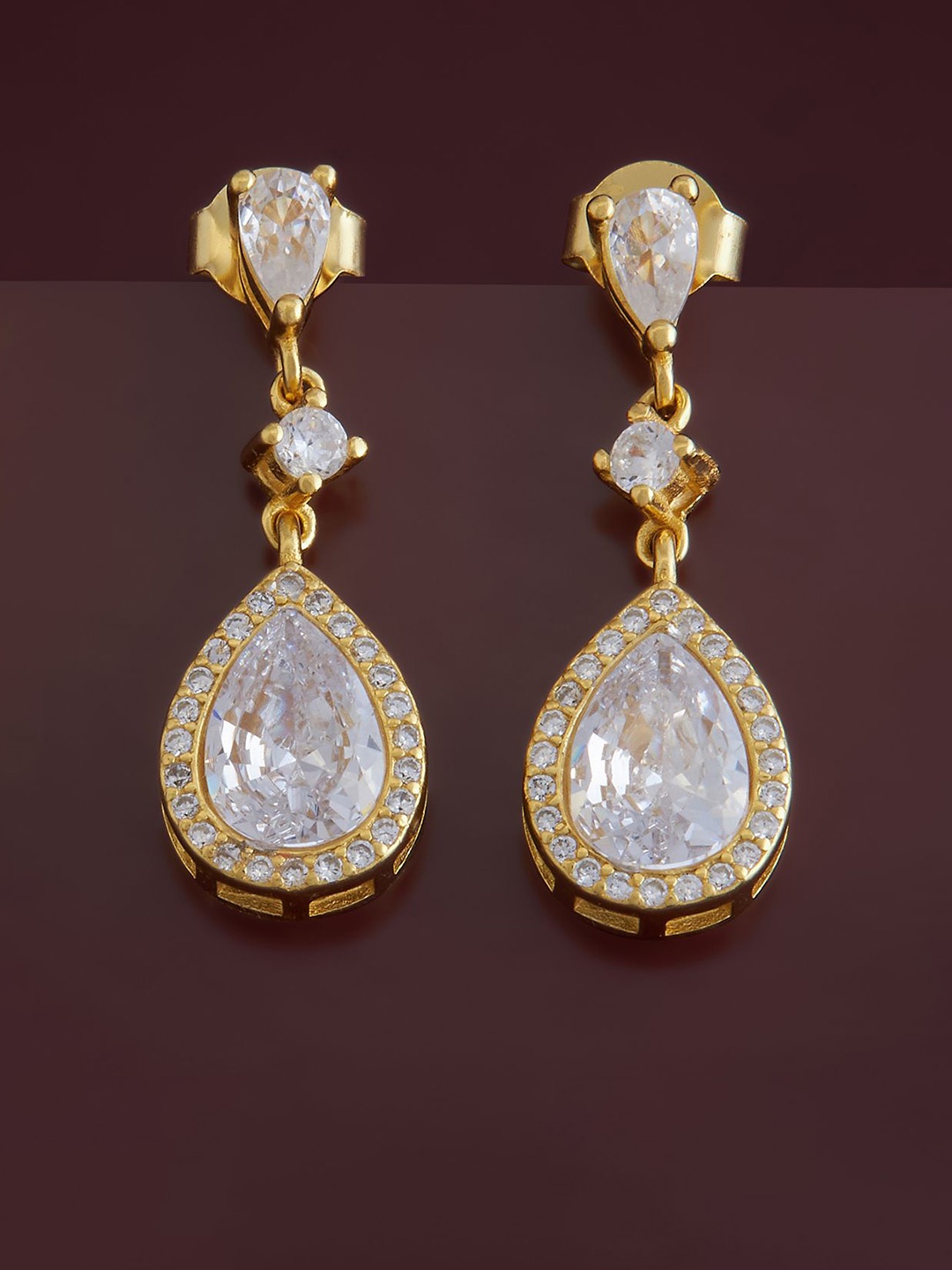 Kushal's Fashion Jewellery Sterling Silver Cubic Zirconia Gold-Plated Drop Earrings, White
Kushal's Fashion Jewellery Sterling Silver Cubic Zirconia Gold-Plated Drop Earrings, White