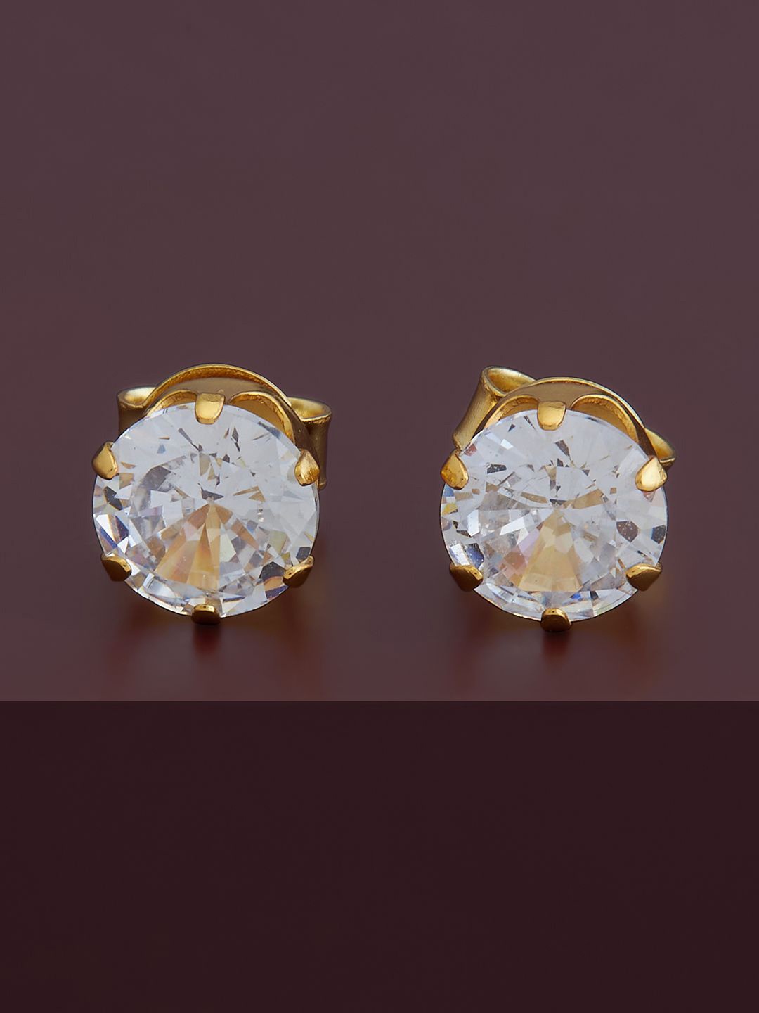 Kushal's Fashion Jewellery 92.5 Pure Silver Gold-Plated CZ Studded Classic Studs Earrings
Kushal's Fashion Jewellery 92.5 Pure Silver Gold-Plated CZ Studded Classic Studs Earrings