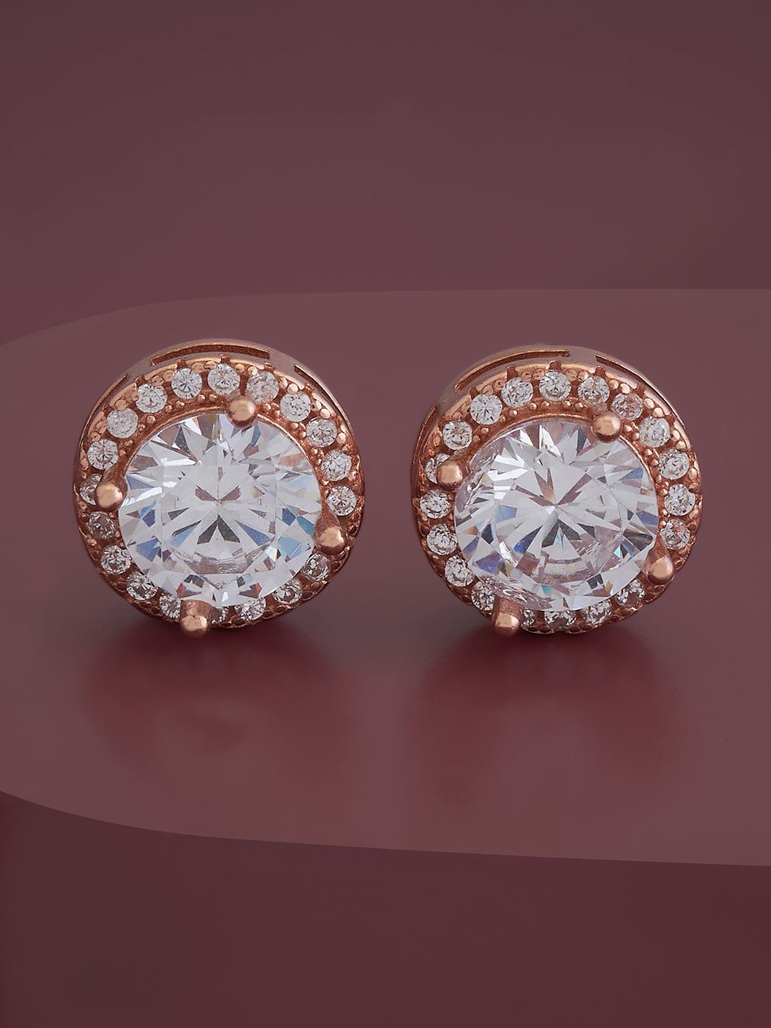 Kushal's Fashion Jewellery Sterling Silver Cubic Zirconia Rose Gold-Plated Studs, White
Kushal's Fashion Jewellery Sterling Silver Cubic Zirconia Rose Gold-Plated Studs, White