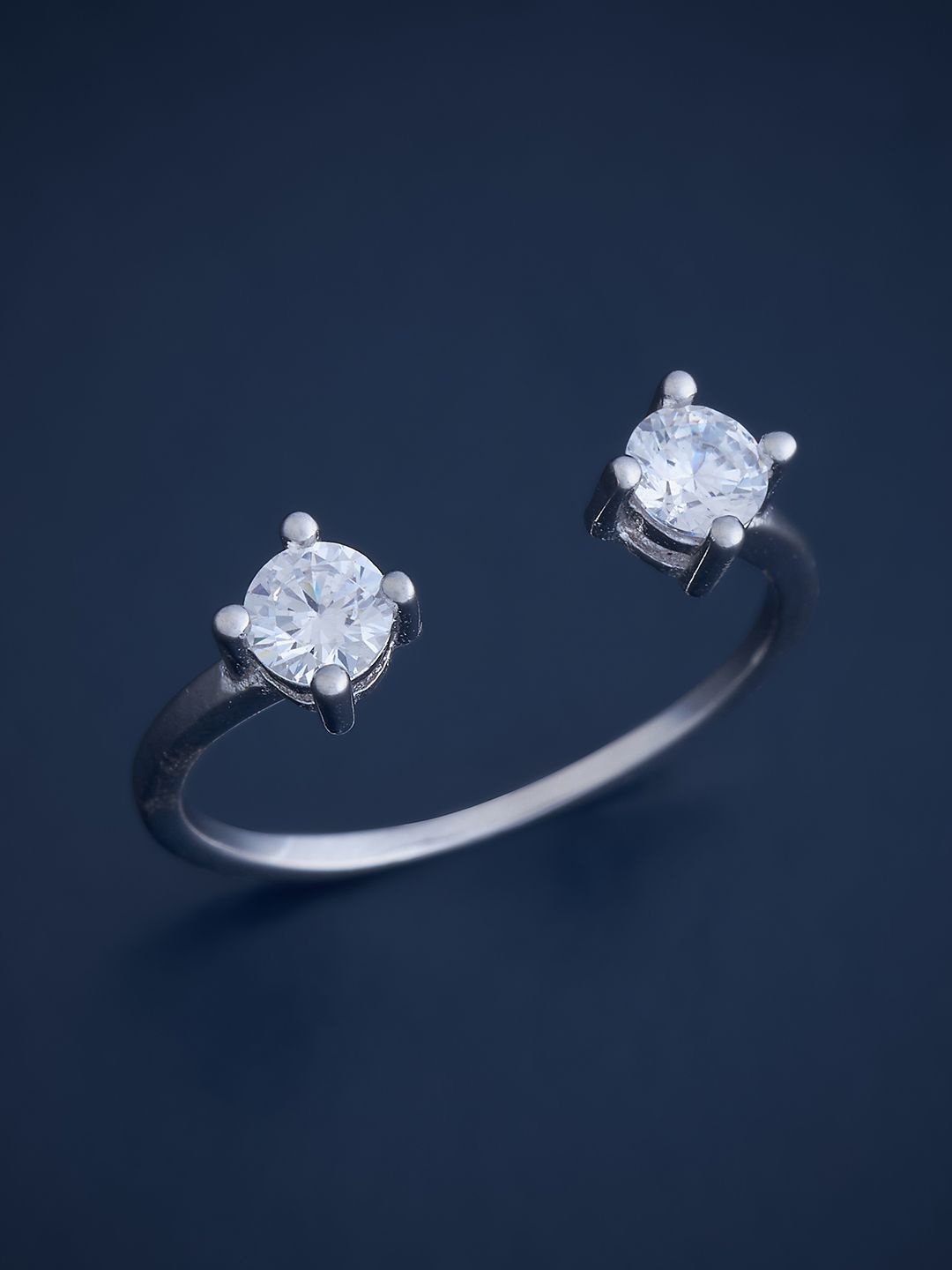 Kushal's Fashion Jewellery Sterling Silver Rhodium-Plated Artificial Stones Finger Ring, White
Kushal's Fashion Jewellery Sterling Silver Rhodium-Plated Artificial Stones Finger Ring, White