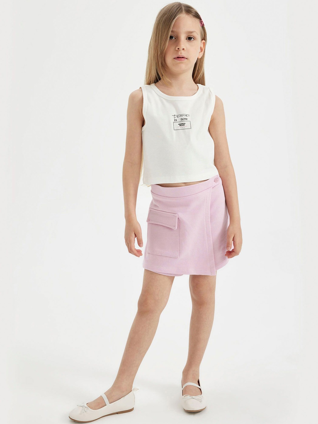 DeFacto Girls Typography Printed Sleeveless Pure Cotton T-shirt With Skirt, Pink
DeFacto Girls Typography Printed Sleeveless Pure Cotton T-shirt With Skirt, Pink
