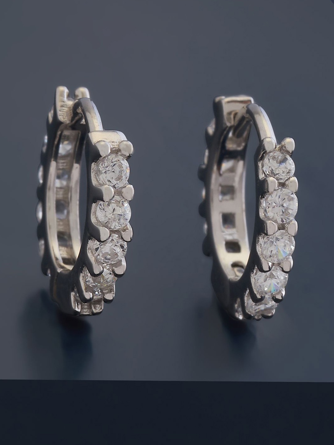 Kushal's Fashion Jewellery Sterling Silver Cubic Zirconia Rhodium-Plated Hoop Earrings
Kushal's Fashion Jewellery Sterling Silver Cubic Zirconia Rhodium-Plated Hoop Earrings