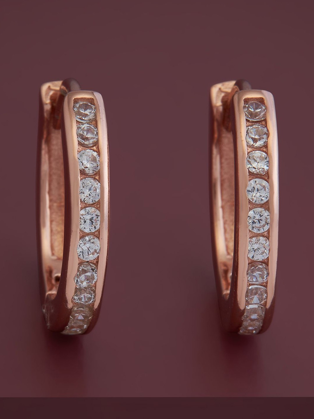 Kushal's Fashion Jewellery Sterling Silver Cubic Zirconia Rose Gold-Plated Hoop Earrings, White
Kushal's Fashion Jewellery Sterling Silver Cubic Zirconia Rose Gold-Plated Hoop Earrings, White