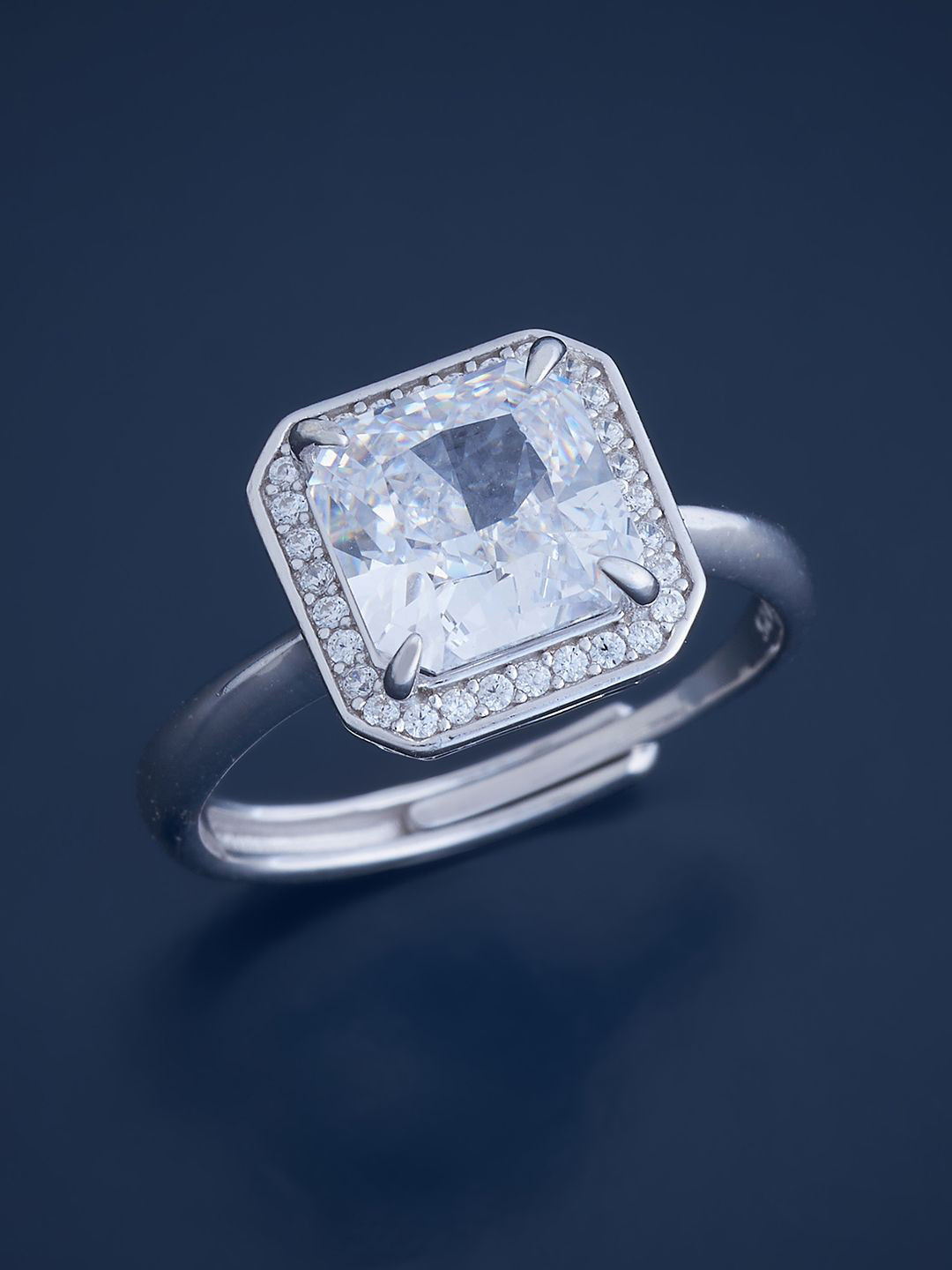 Kushal's Fashion Jewellery Sterling Silver Rhodium-Plated Cubic Zirconia Finger Ring
Kushal's Fashion Jewellery Sterling Silver Rhodium-Plated Cubic Zirconia Finger Ring
