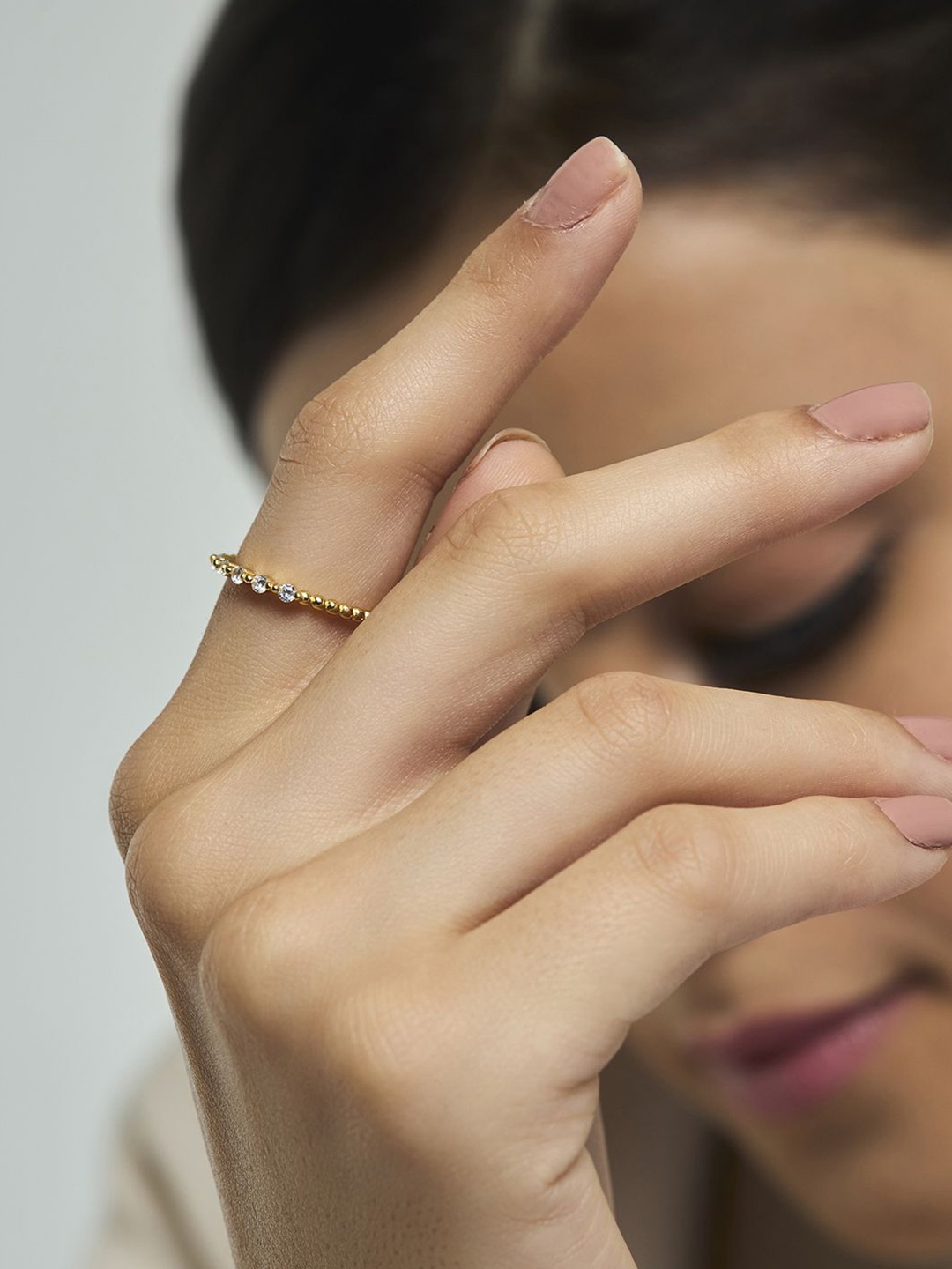 Kushal's Fashion Jewellery Sterling Silver Gold-Plated Cubic Zirconia Finger Ring
Kushal's Fashion Jewellery Sterling Silver Gold-Plated Cubic Zirconia Finger Ring