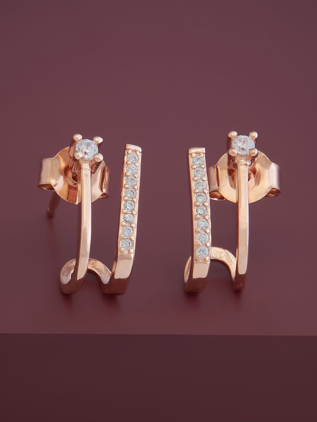 Kushal's Fashion Jewellery 92.5 Pure Silver Gold-Plated Cubic Zirconia Half Hoop Earrings, White
Kushal's Fashion Jewellery 92.5 Pure Silver Gold-Plated Cubic Zirconia Half Hoop Earrings, White