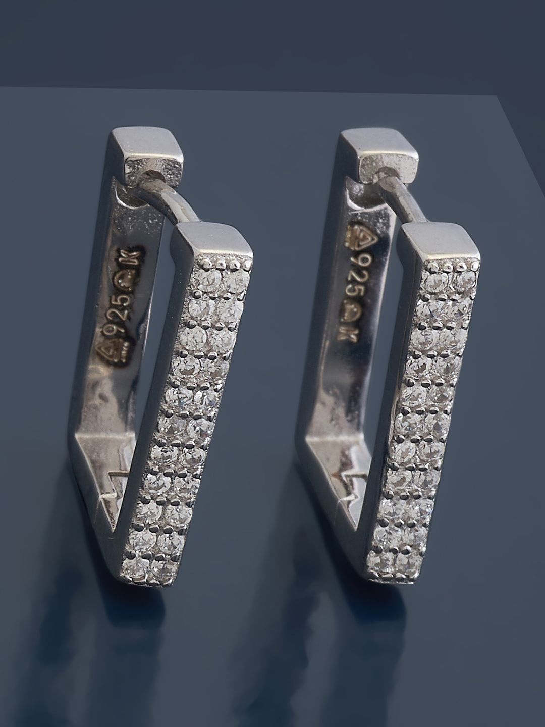 Kushal's Fashion Jewellery Sterling Silver Cubic Zirconia Rhodium-Plated Hoop Earrings
Kushal's Fashion Jewellery Sterling Silver Cubic Zirconia Rhodium-Plated Hoop Earrings
