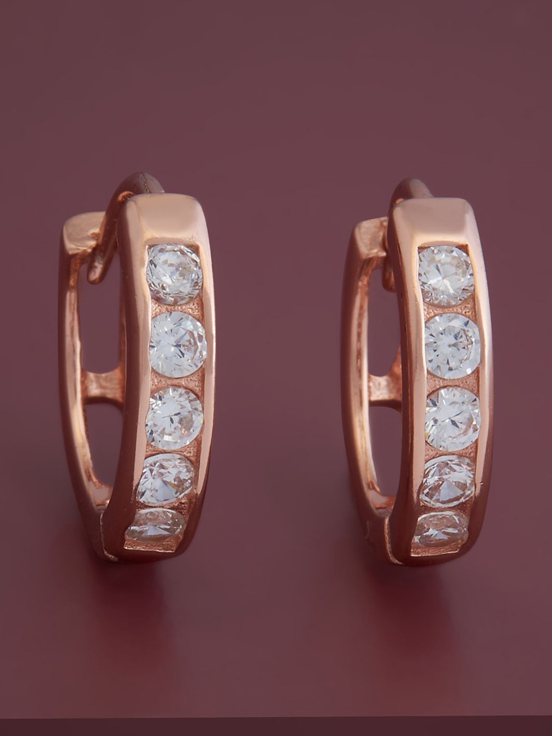 Kushal's Fashion Jewellery Sterling Silver Cubic Zirconia Rose Gold-Plated Hoop Earrings
Kushal's Fashion Jewellery Sterling Silver Cubic Zirconia Rose Gold-Plated Hoop Earrings