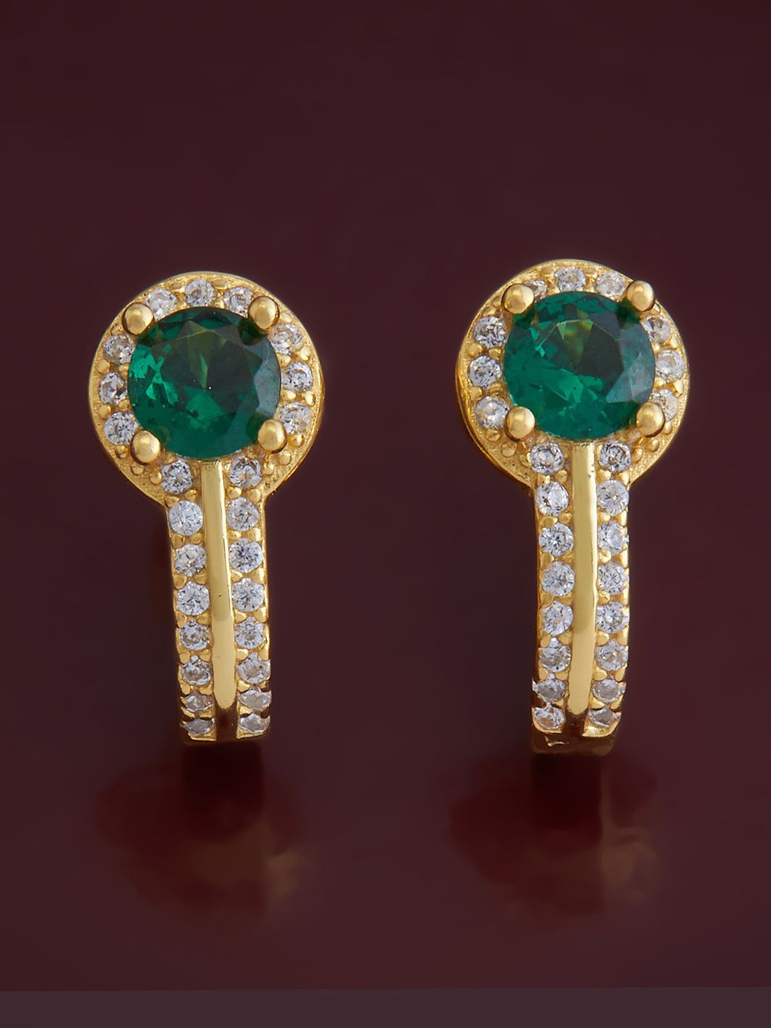 Kushal's Fashion Jewellery 92.5 Pure Silver Gold-Plated CZ Studded Circular Hoop Earrings
Kushal's Fashion Jewellery 92.5 Pure Silver Gold-Plated CZ Studded Circular Hoop Earrings
