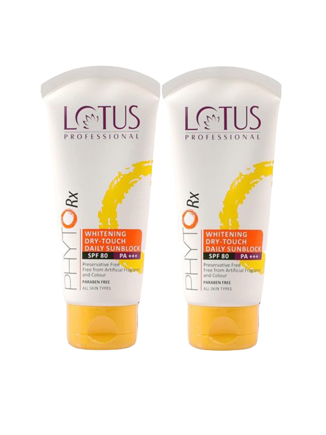 Lotus Professional Set Of 2 PHYTORx Whitening Dry Touch Sunscreen - 50g Each, White
Lotus Professional Set Of 2 PHYTORx Whitening Dry Touch Sunscreen - 50g Each, White