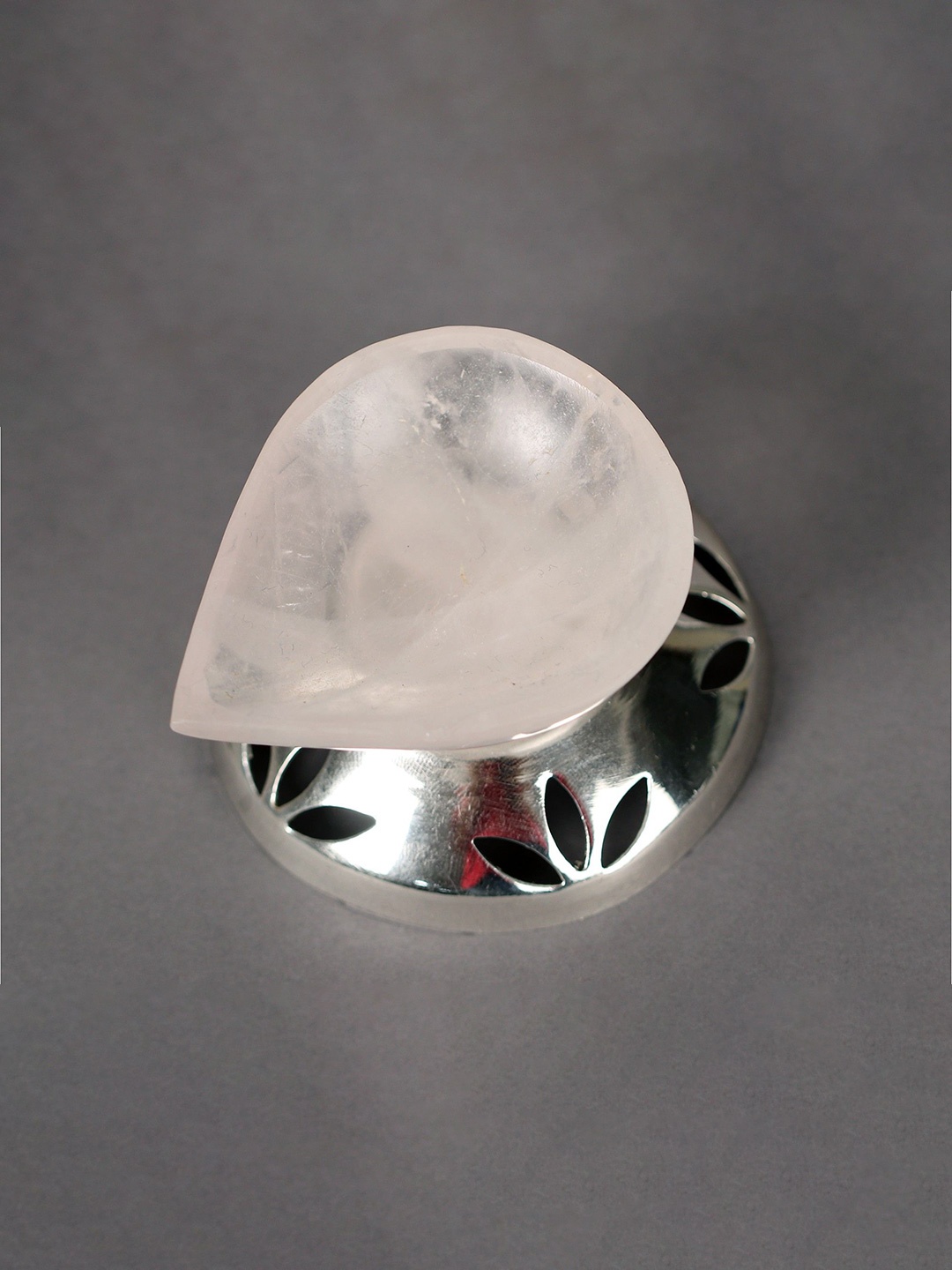 Exotic India 3" Small Rose Quartz Gemstone Designer Diya with Silver Plated Base, Pink
Exotic India 3" Small Rose Quartz Gemstone Designer Diya with Silver Plated Base, Pink