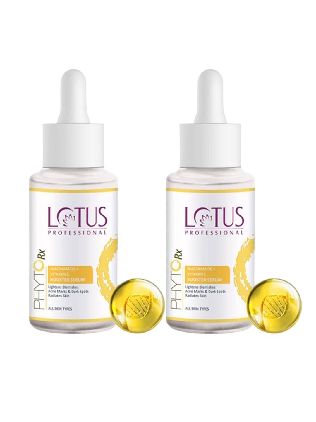 Lotus Professional Set of 2 PHYTORx Booster Serum With Niacinamide & Vitamin C -30 ml Each, Yellow
Lotus Professional Set of 2 PHYTORx Booster Serum With Niacinamide & Vitamin C -30 ml Each, Yellow