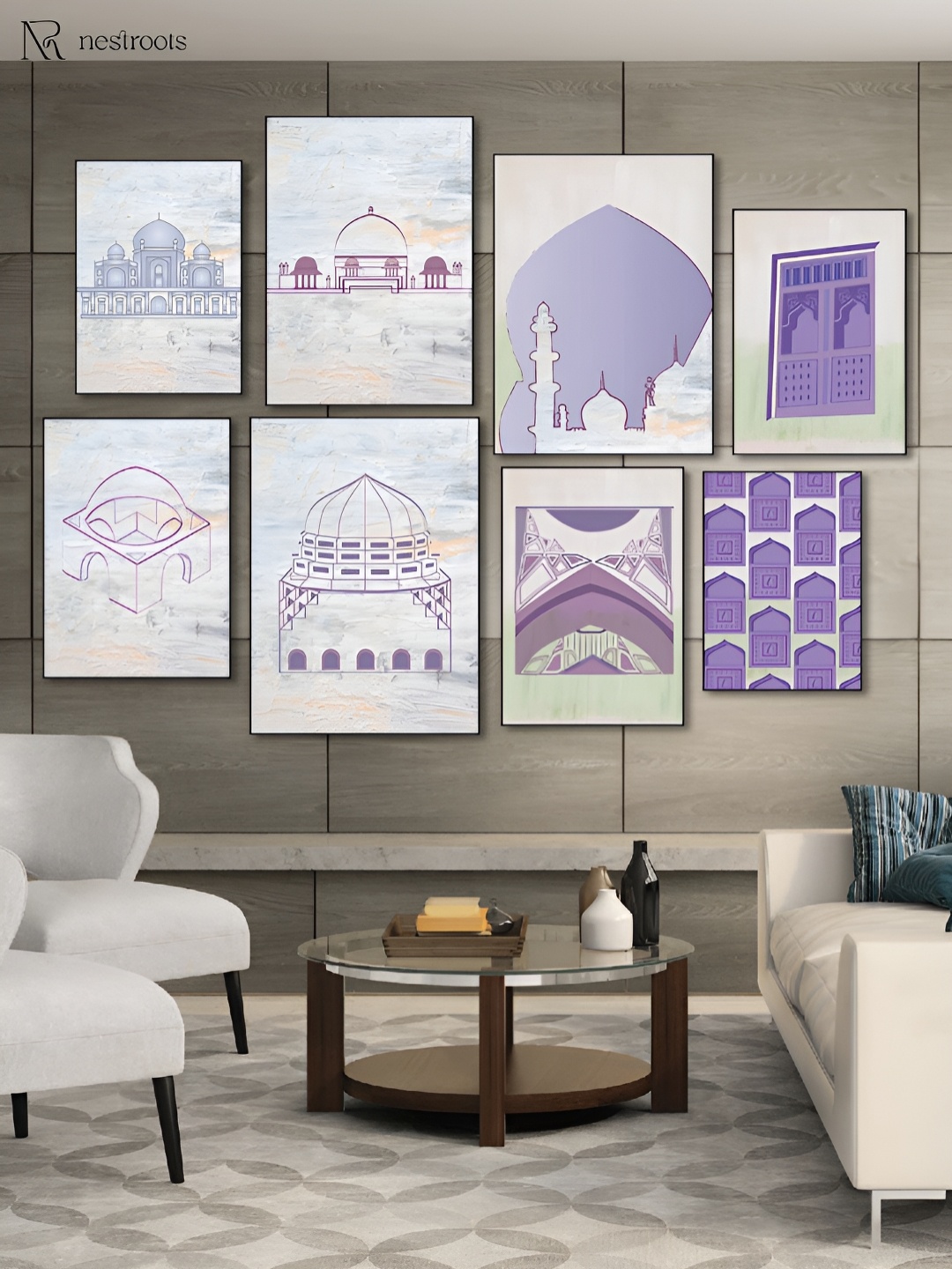 nestroots Purple & White 8 Pieces Islamic Tomb Printed Religious Canvas Wall Art
nestroots Purple & White 8 Pieces Islamic Tomb Printed Religious Canvas Wall Art