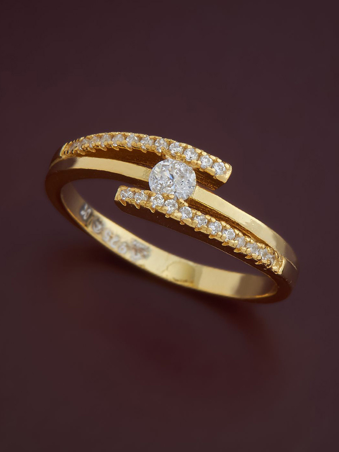 Kushal's Fashion Jewellery 92.5 Pure Silver Gold-Plated Cubic Zirconia Studded Finger Ring
Kushal's Fashion Jewellery 92.5 Pure Silver Gold-Plated Cubic Zirconia Studded Finger Ring