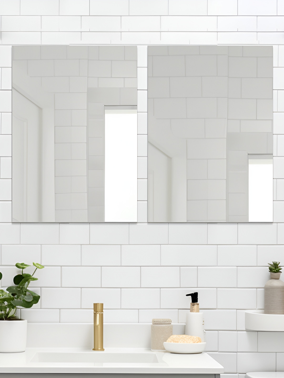 Art Street Silver Toned 2 Pieces Rectangle Self Adhesive Acrylic Wall Mirror Stickers
Art Street Silver Toned 2 Pieces Rectangle Self Adhesive Acrylic Wall Mirror Stickers