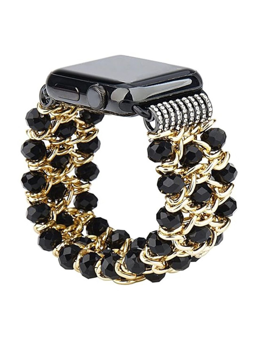 PEEPERLY Crystals Beaded Stretchable Bracelet Style Straps Compatible for Smart Watch, Black
PEEPERLY Crystals Beaded Stretchable Bracelet Style Straps Compatible for Smart Watch, Black
