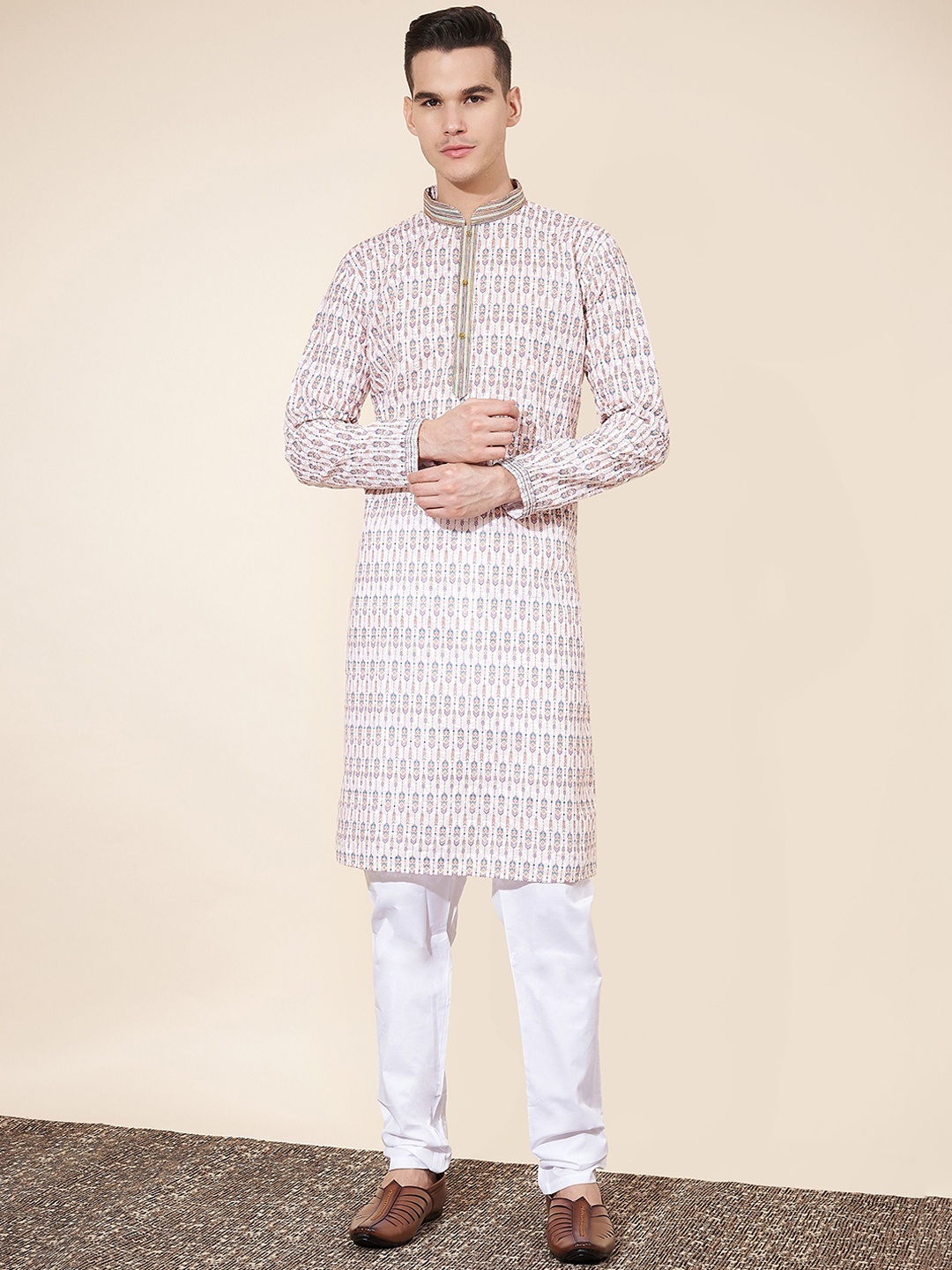 BERISTON Ethnic Motifs Digital Printed Thread Work Pure Cotton Straight Kurta with Trouser, Pink
BERISTON Ethnic Motifs Digital Printed Thread Work Pure Cotton Straight Kurta with Trouser, Pink
