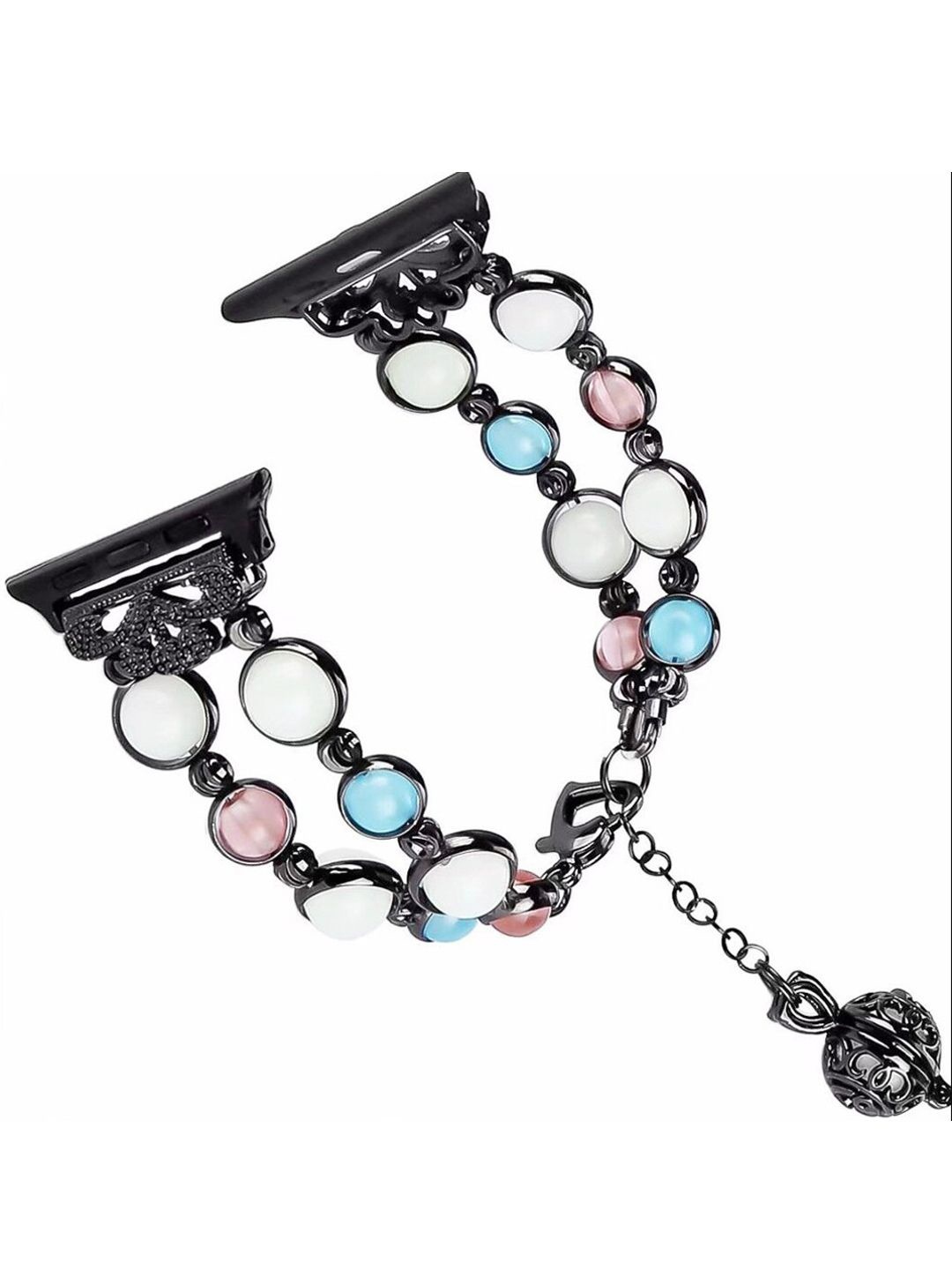 PEEPERLY Beaded Stretchable Bracelet-Style Luminous Glow In Dark Smart Watch Straps, Black
PEEPERLY Beaded Stretchable Bracelet-Style Luminous Glow In Dark Smart Watch Straps, Black