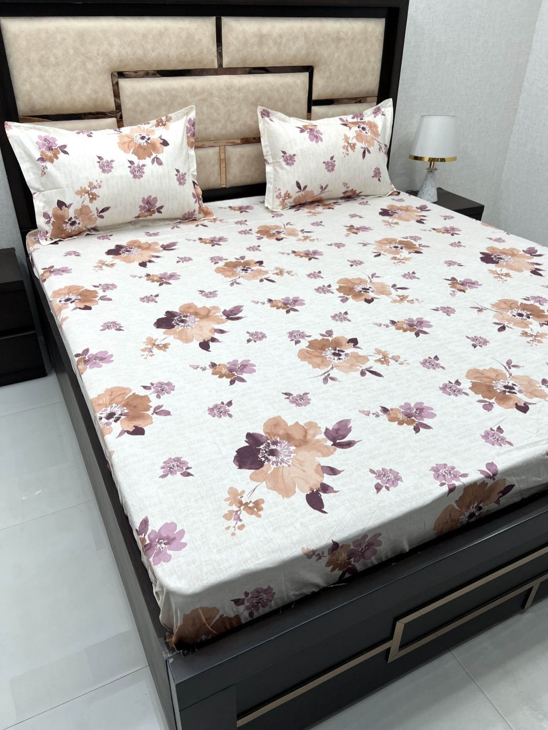 Pure Decor Brown Floral 350 TC Pure Cotton Fitted King Bedsheet With 2 Pillow Covers
Pure Decor Brown Floral 350 TC Pure Cotton Fitted King Bedsheet With 2 Pillow Covers