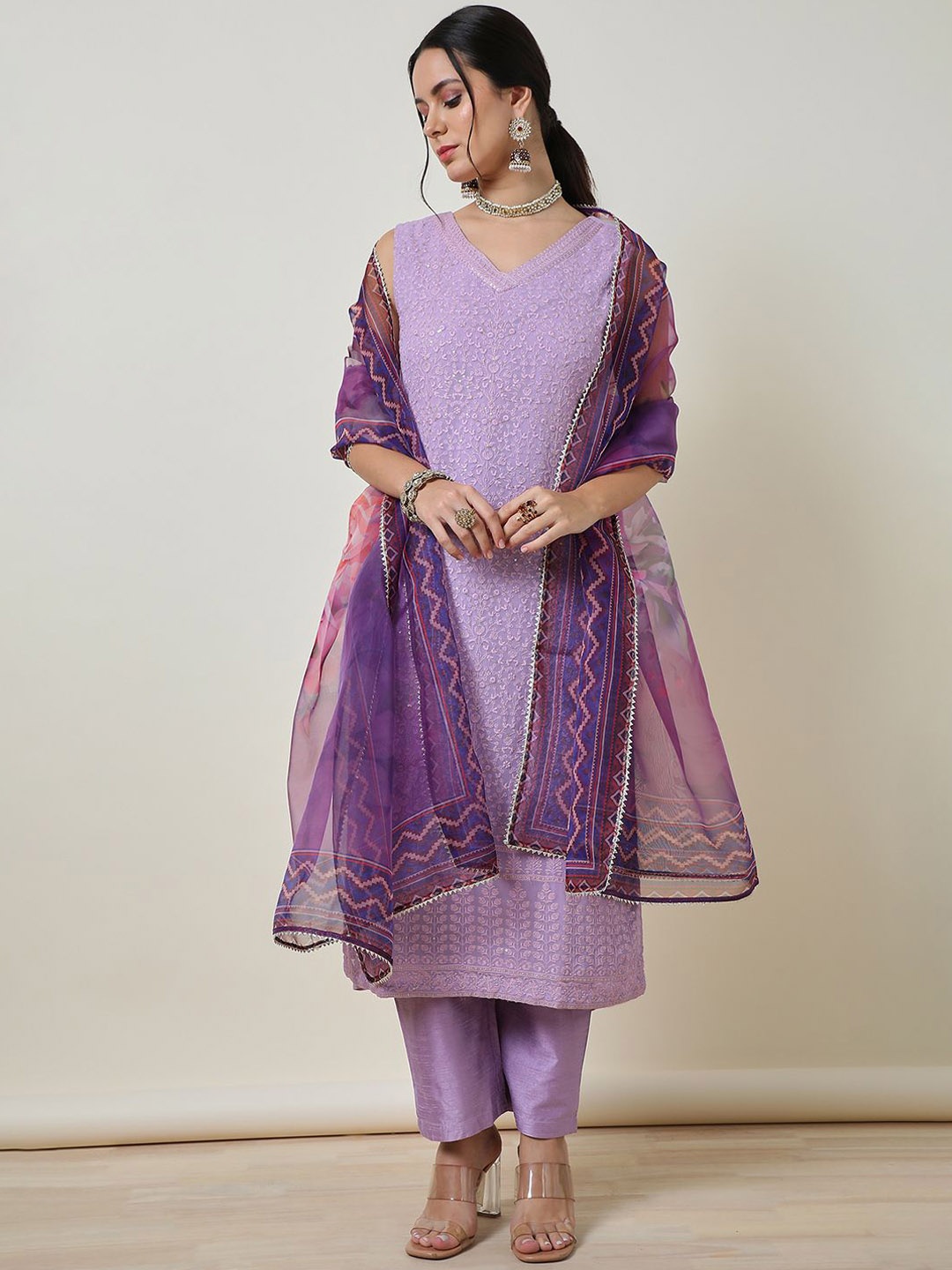 Soch Women Ethnic Motifs Embroidered Regular Sequinned Kurta with Trousers & With Dupatta, Purple
Soch Women Ethnic Motifs Embroidered Regular Sequinned Kurta with Trousers & With Dupatta, Purple